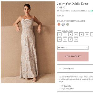 BHLDN Jenny Yoo Dahlia Dress